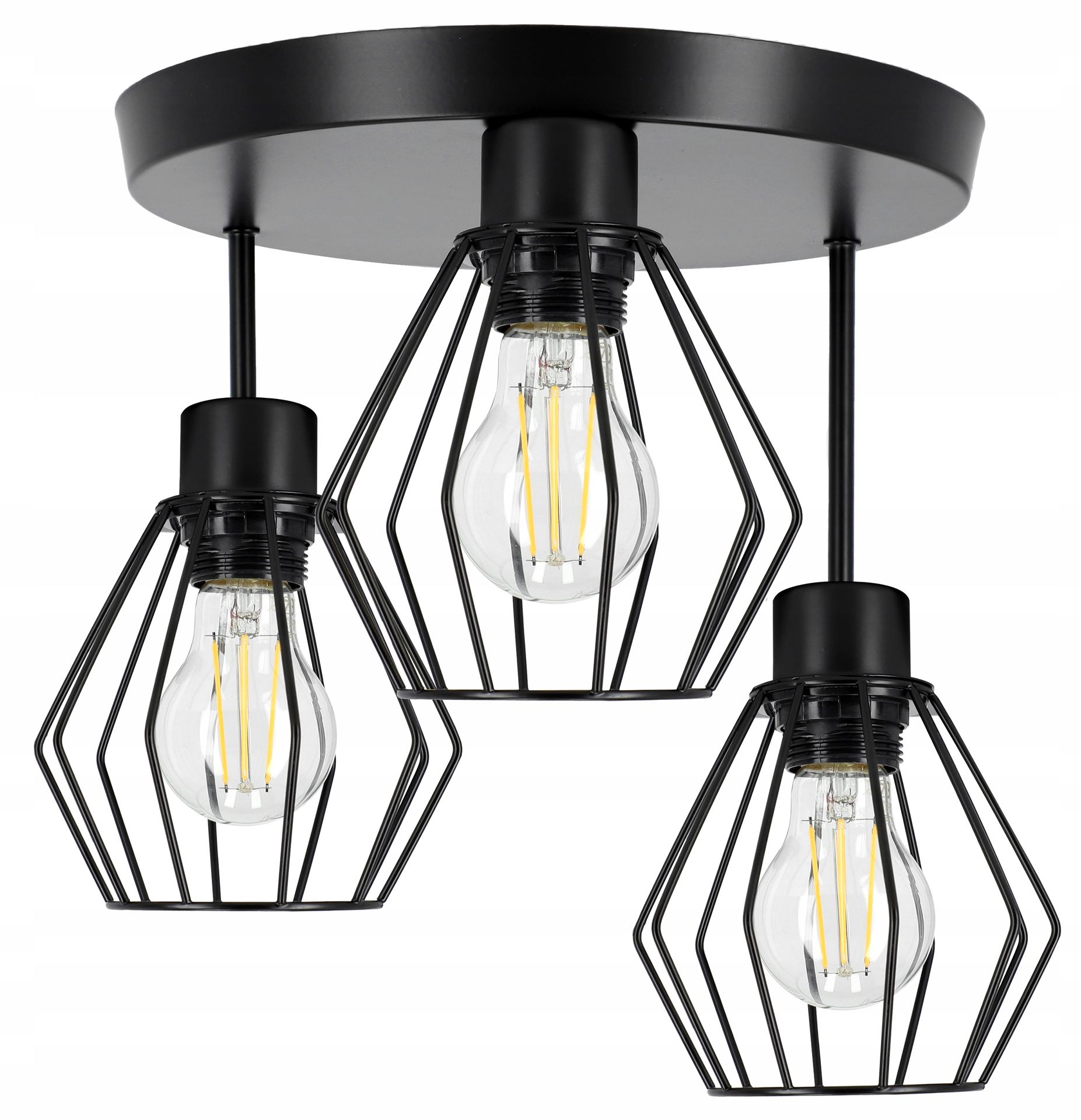 Lampa wisząca sufitowa diament loft retro żyrandol