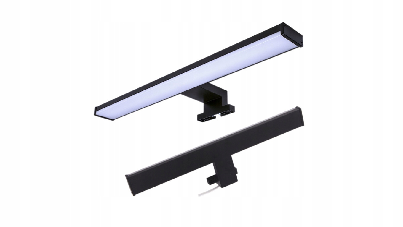 Lampa Led łazienkowa czarna 12W 60cm na szafke z lustrem AJJ-W600C40-B