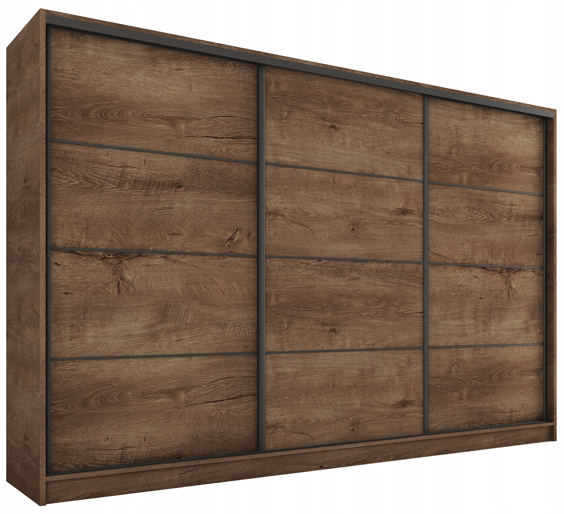 Szafa przesuwna z szufladami 280cm dąb lefkas Loft