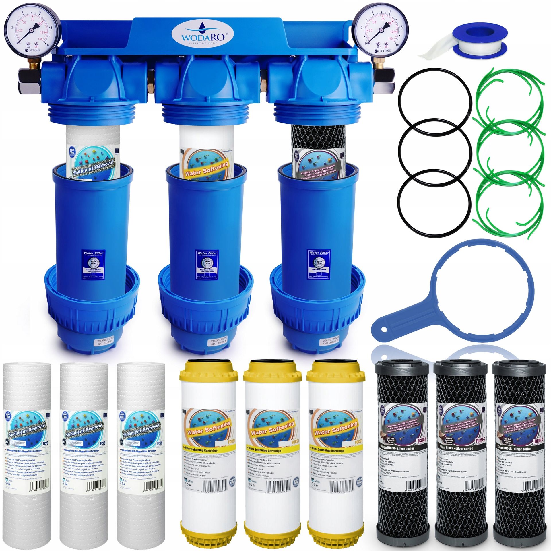 Filtr Wody Na Cały Dom Zmiękczacz 3-STOPNIOWY 3/4