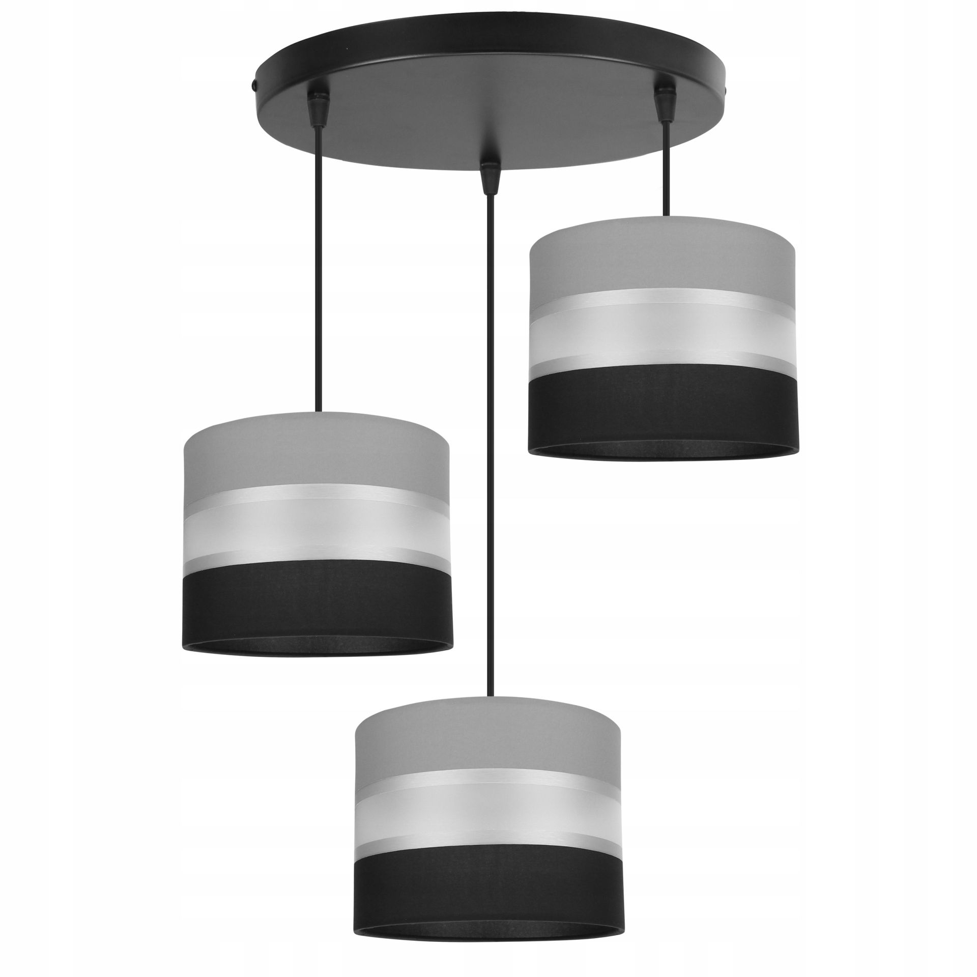 Lampa Sufitowa Wisząca Żyrandol Potrójna Glamour Abażur Nad Stół