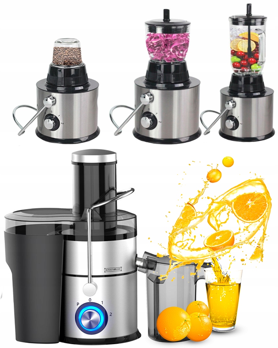 Sokowirówka Wysokoobrotowa Do Owoców Warzyw Rozdrabniacz Młynek Blender 4w1