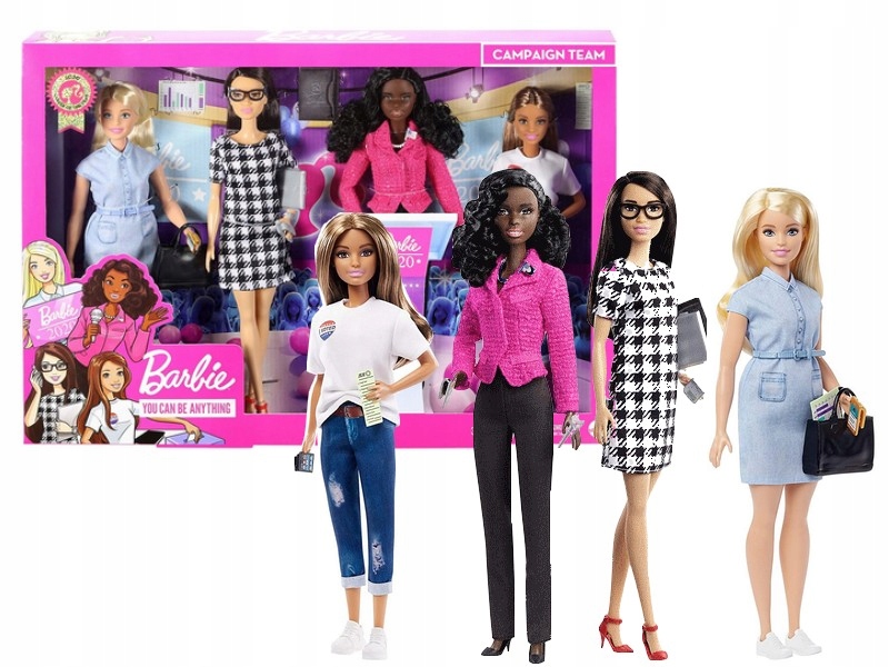 Mattel Barbie 4 lalki Kariera 2020 GMV99