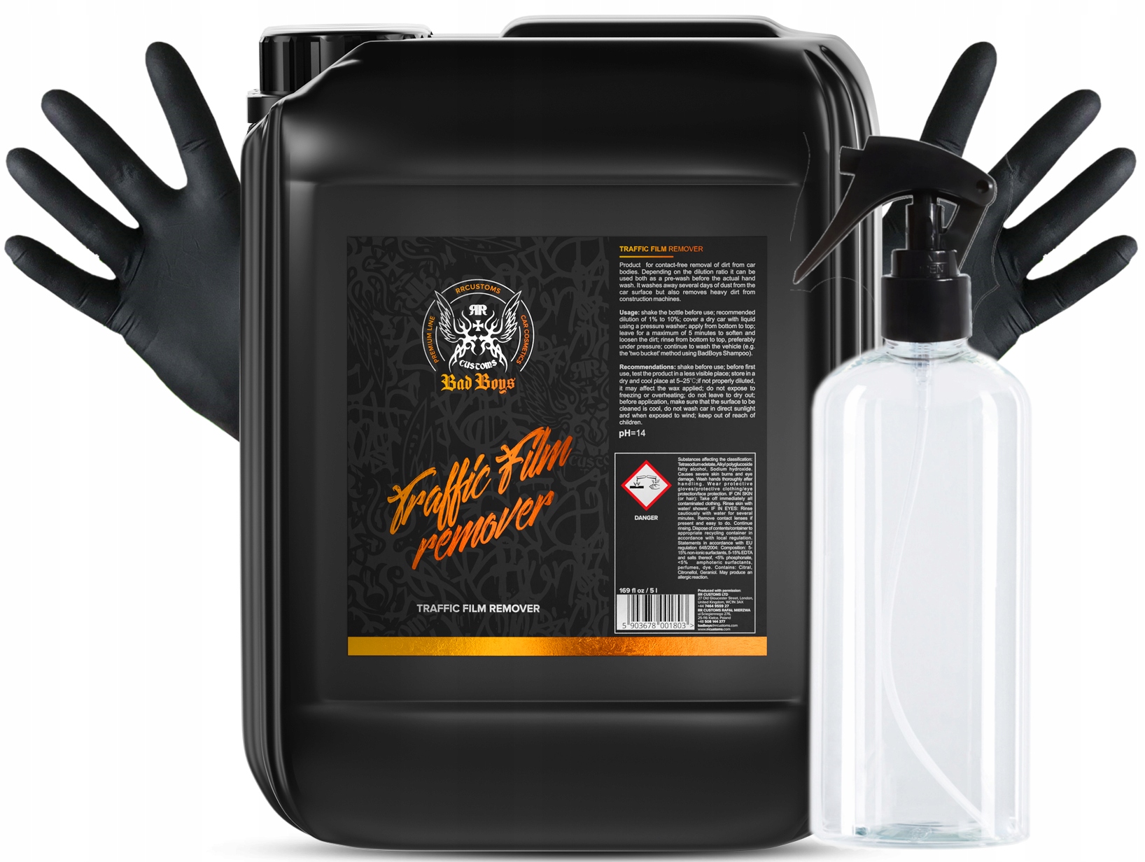 Rrc Rr Customs Bad Boys Tfr 5L Traffic Film Remover Mycie Wstępne Pre Wash