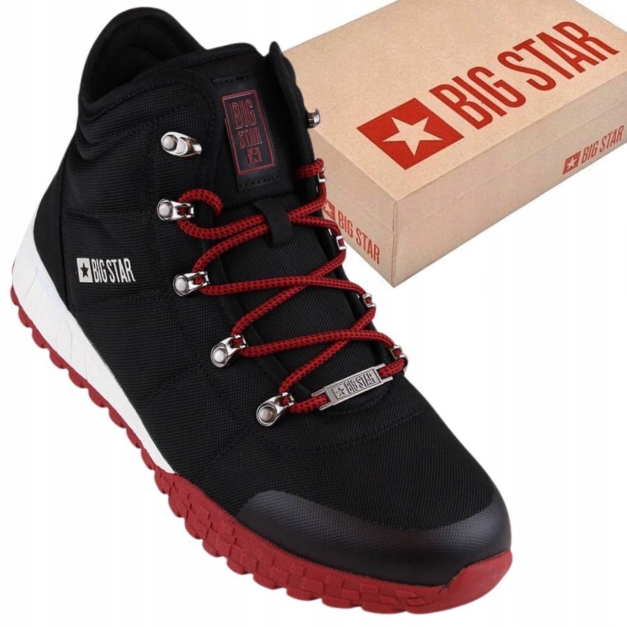 Męskie Buty Trekkingowe Memory Foam Big Star KK174112 Czarne-45