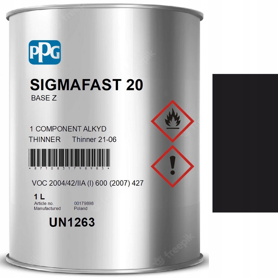 Ppg Sigmafast 20 Czarna Ral 9005 1L Farba Okrętowa