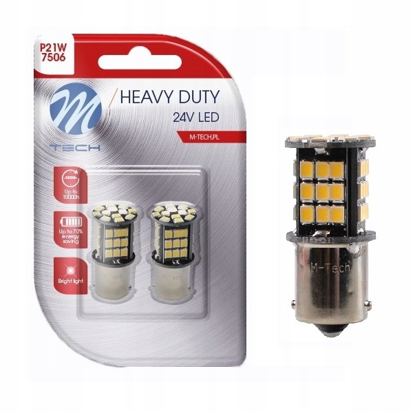 Żarówki P21W Led Osram Dioda Biała Mocna 24V Tir