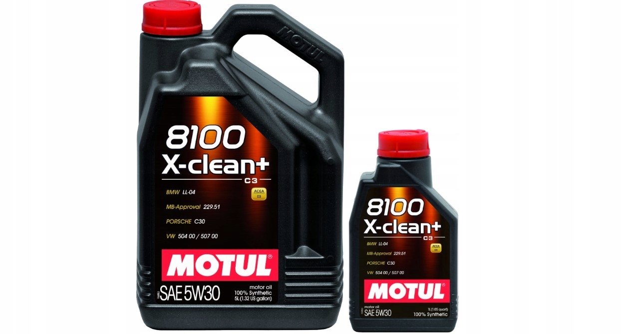 Motul 8100 X-Clean+ 5W30 6L+Zawieszka serwisowa