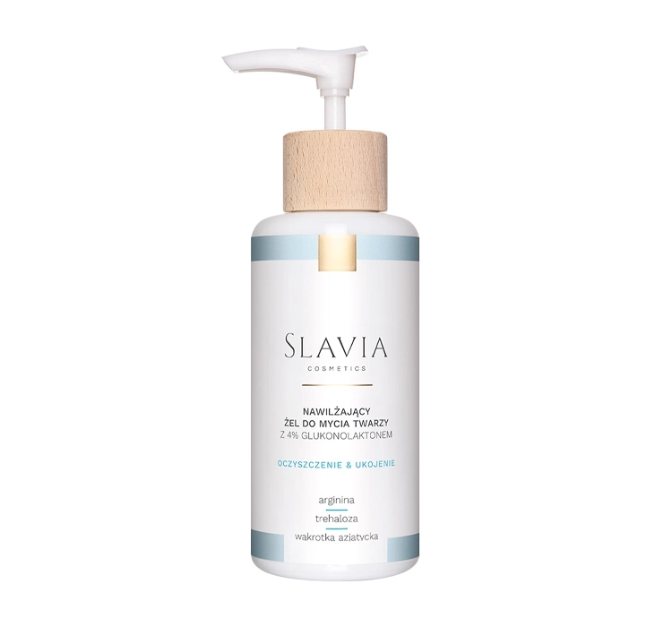 Slavia Cosmetics nawilżający żel do mycia twarzy z 4% glukonolaktonem 150ml