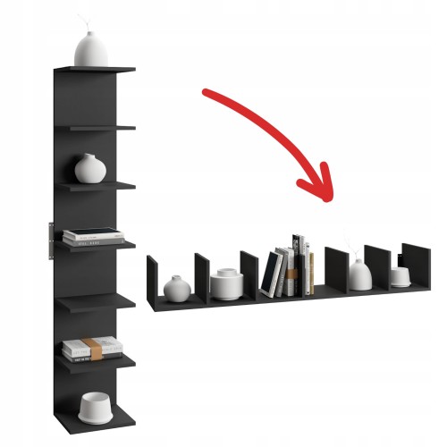 PÓŁKA ŚCIENNA WISZĄCA Z PRZEGRÓDKAMI DUŻA REGAŁ ORGANIZER, długość: 155 cm