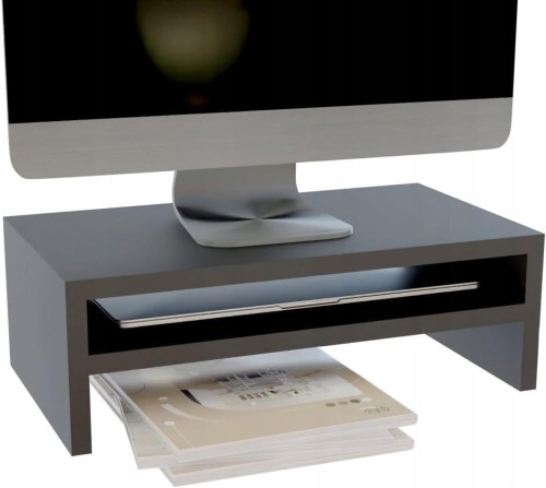 PODSTAWKA POD MONITOR Z PÓŁKĄ NA BIURKO NADSTAWKA PODNOSI EKRAN O 14 CM