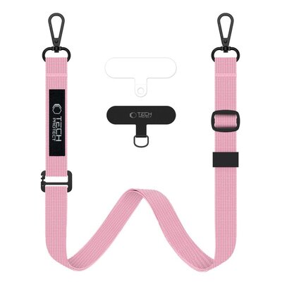 Smycz do telefonu TECH-PROTECT C6S Rope Crossbody Strap Różowy