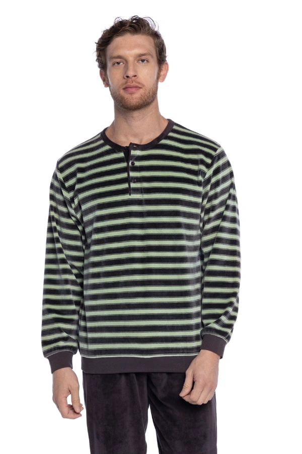 Ciepła piżama męska MATIAS L Zielony