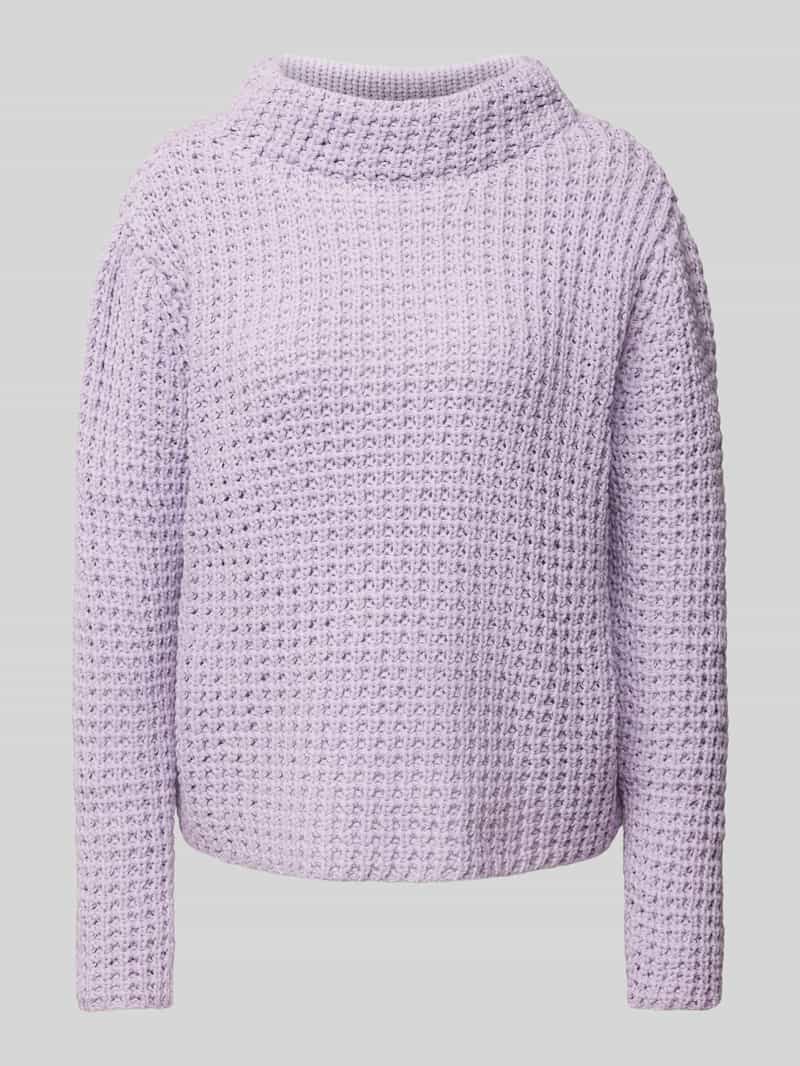 Sweter z dzianiny ze stójką