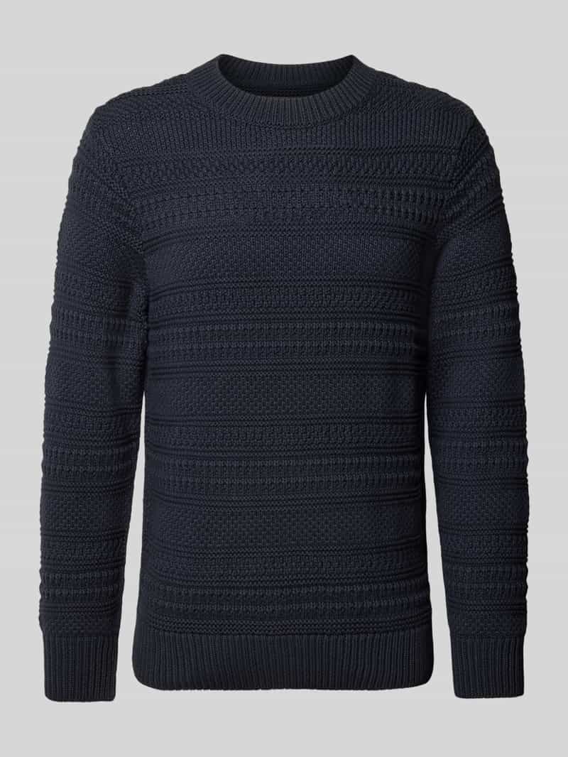 Sweter z dzianiny z okrągłym dekoltem