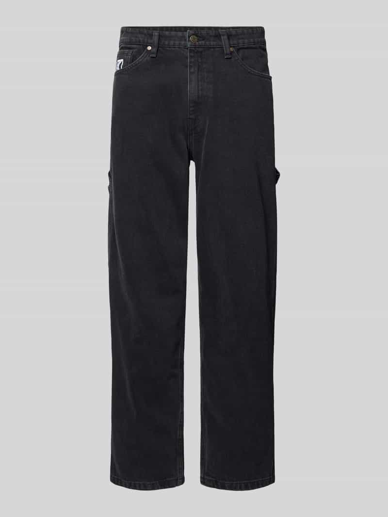 Jeansy o kroju baggy fit z 5 kieszeniami