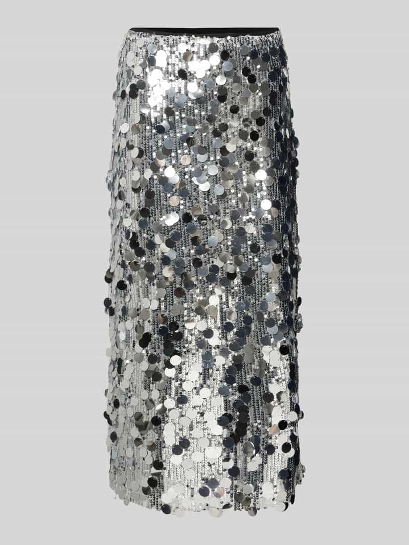 Spódnica midi z cekinowym obszyciem model ‘Lubinu’