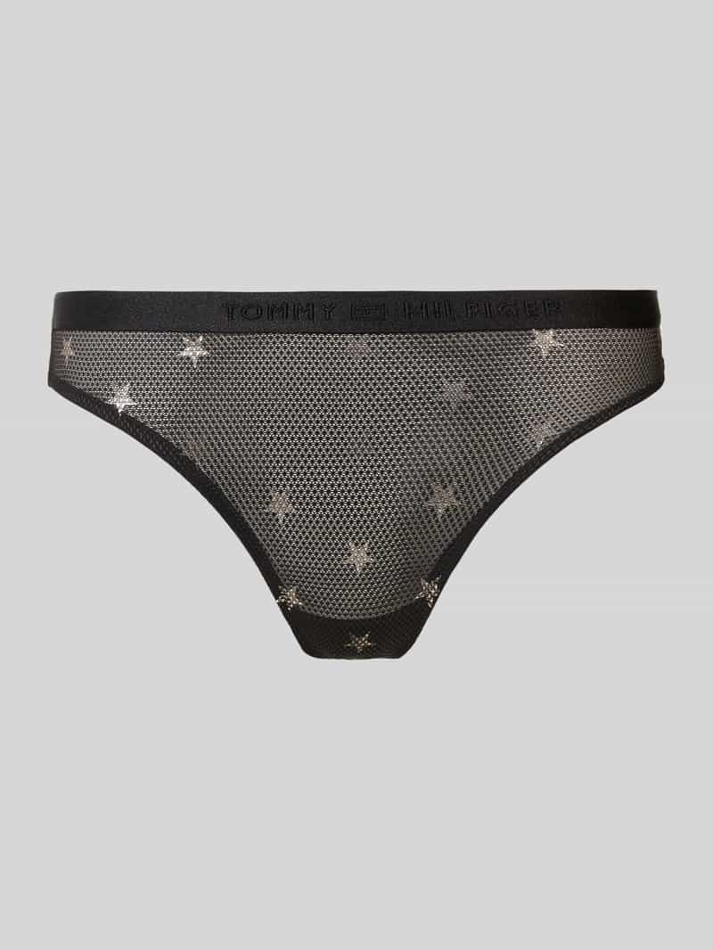 Stringi z elastycznym pasem z logo