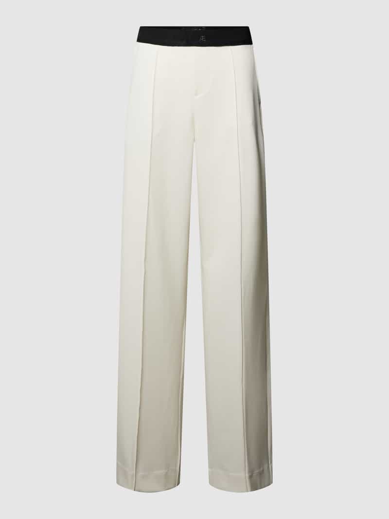 Spodnie materiałowe o kroju wide fit z elastycznym pasem