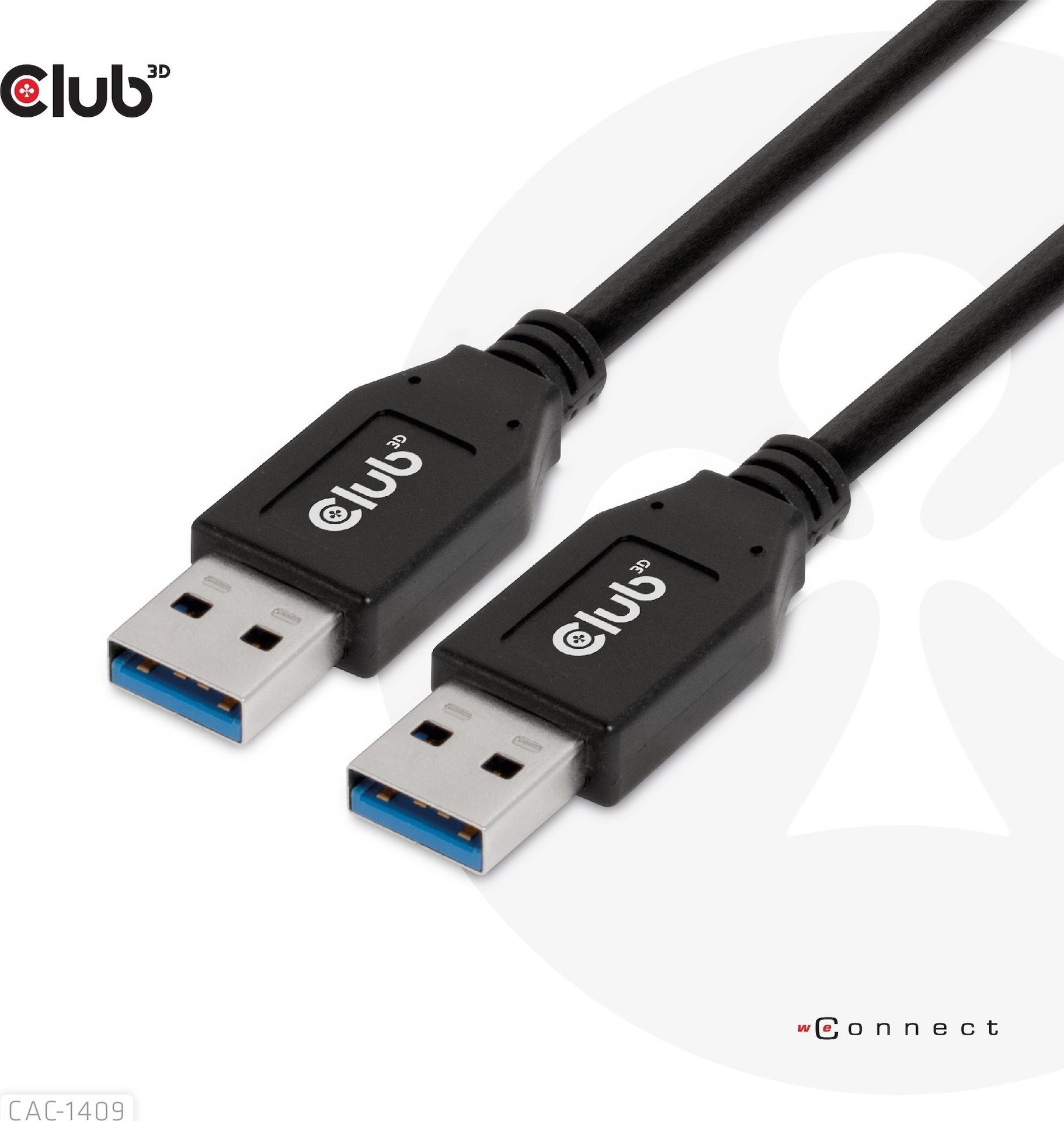 CLUB3D CAC-1409 kabel USB USB 3.2 Gen 2 (3.1 Gen 2) 0,5 m USB A Czarny