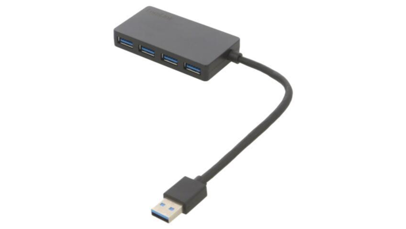 UA0396 Hub USB, USB A gniazdo x4, USB A wtyk, USB 3.2, PnP, 5Gbps