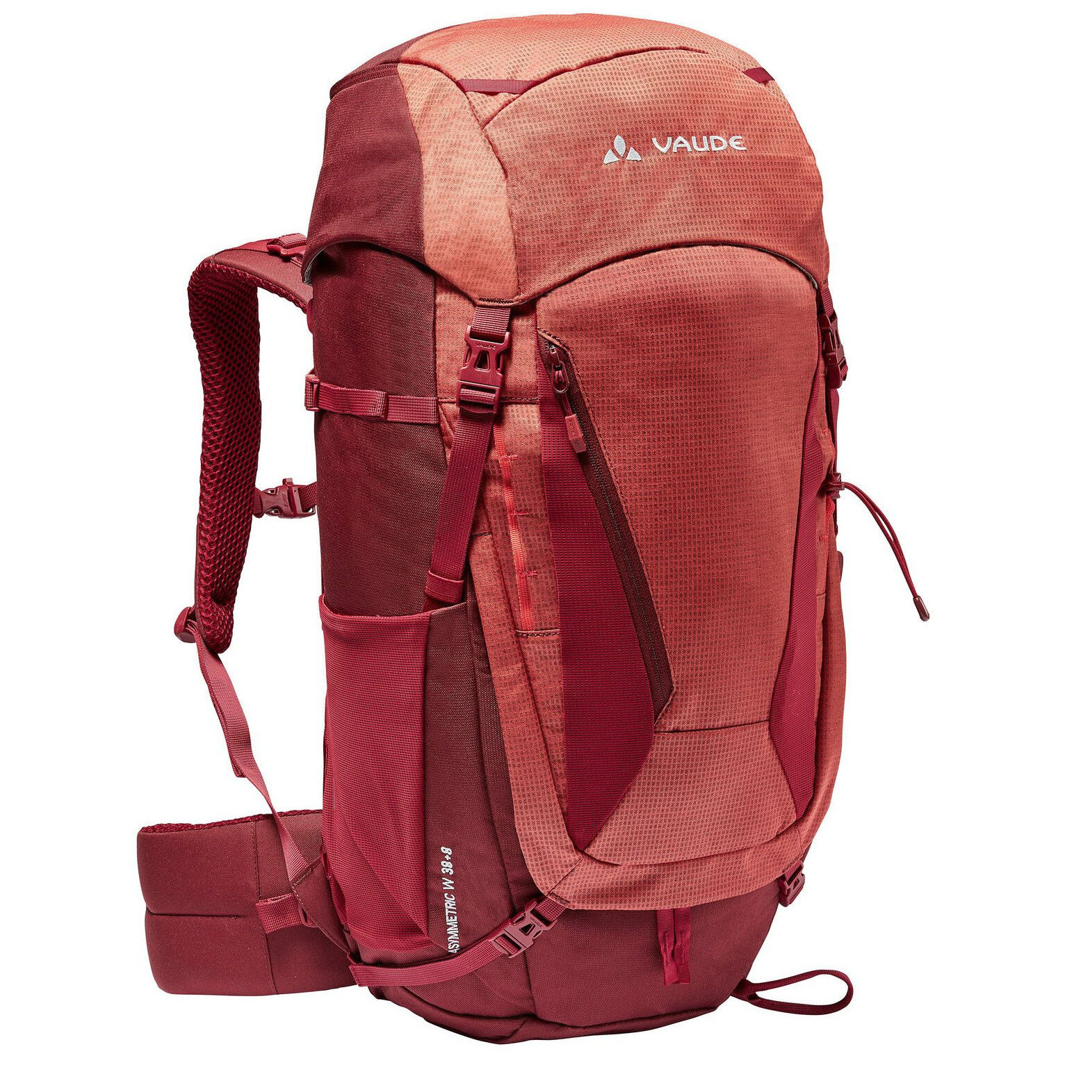 Damski plecak turystyczny Vaude Women's Asymmetric 38+8 Kolor: czerwony