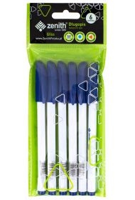 Zenith Długopis Gliss 0,5mm opp bag 6 sztuk niebieski ZENITH 201321008 201321008