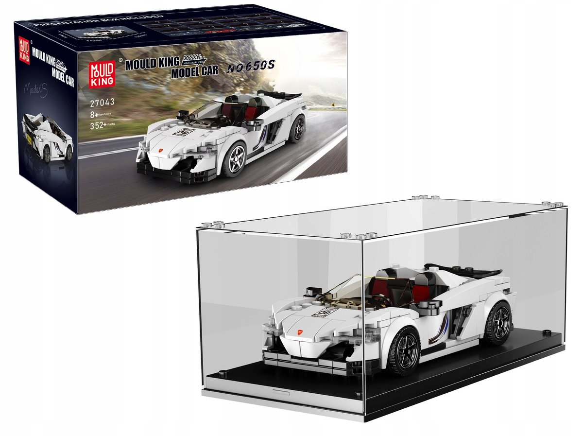 Mclaren 650s zestaw klocków Speed Champions Mould King 27043 + Witryna