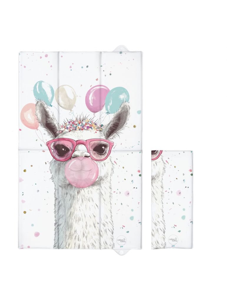 Miękki Składany Przewijak Z Zapięciem  Mata Do Przewijania 50X80 Crazy Lama