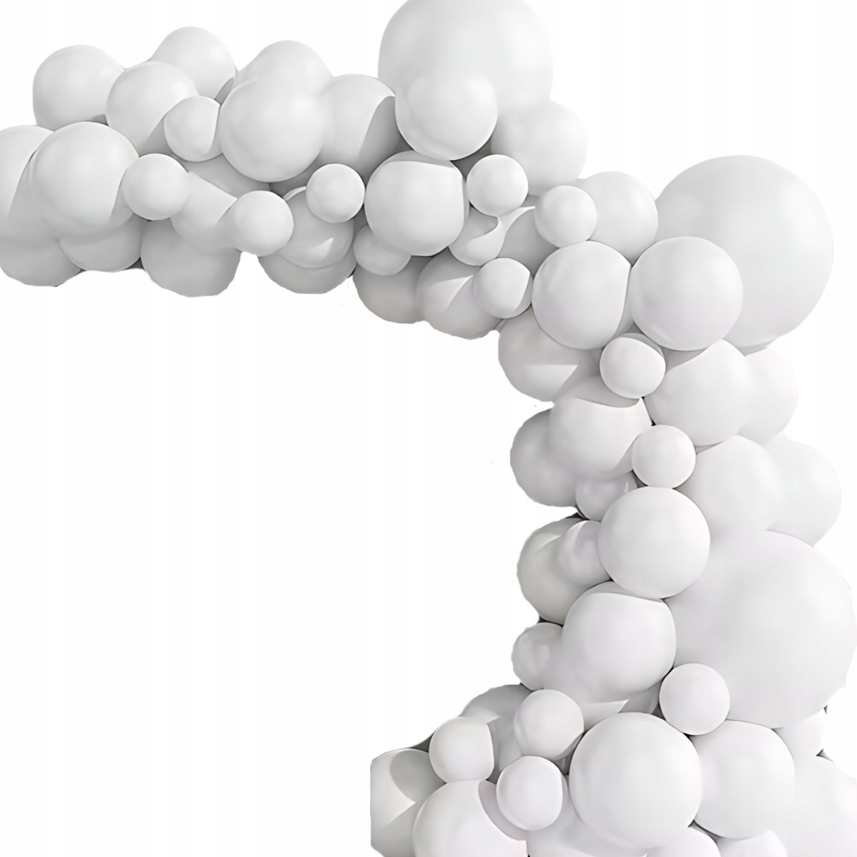 BALONY GIRLANDA BALONOWA BIAŁA DEKORACJE URODZINY WESELE ŚCIANKA ŁUK XL