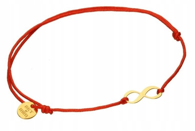 Złota bransoletka 333 NIESKOŃCZONOŚĆ infinity