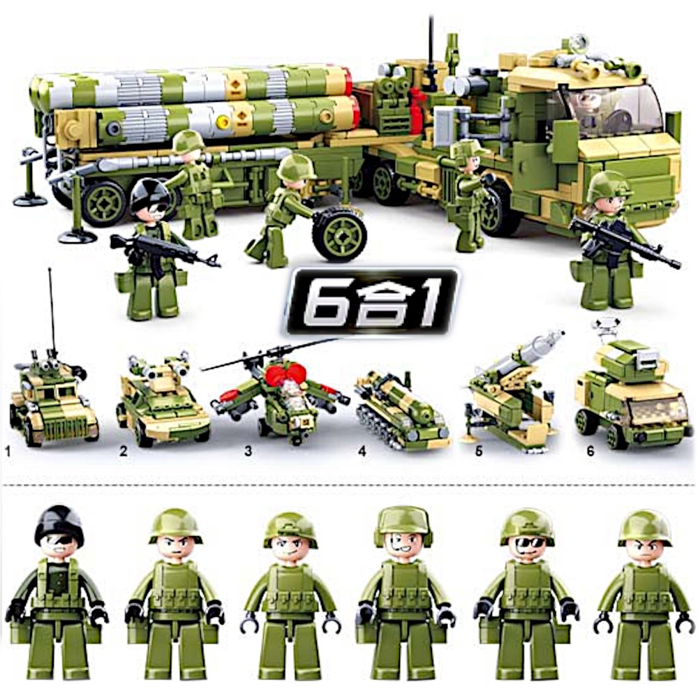 Klocki Ciężarówka System S-400 6 w 1 opak. 6 figurek