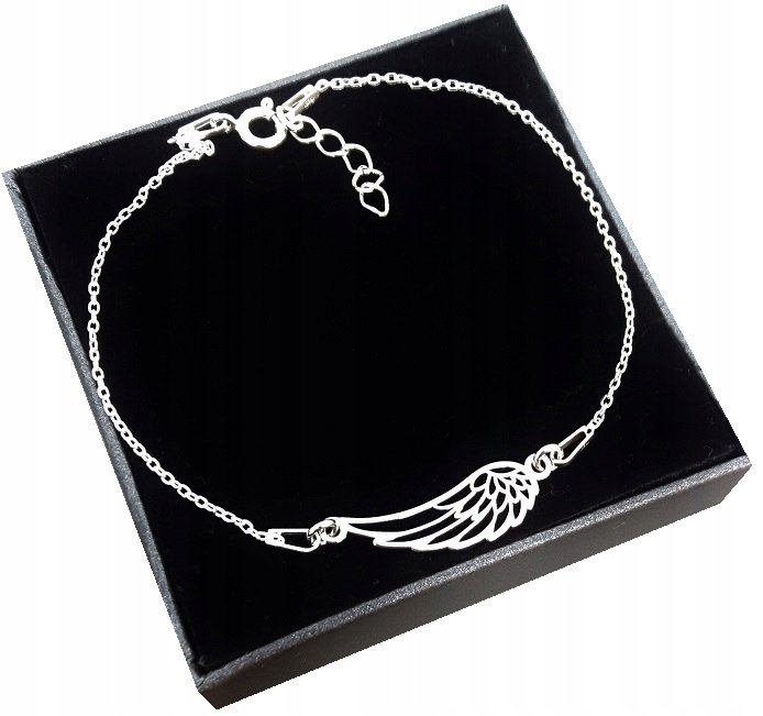 Bransoletka skrzydła skrzydło ażur srebro 925