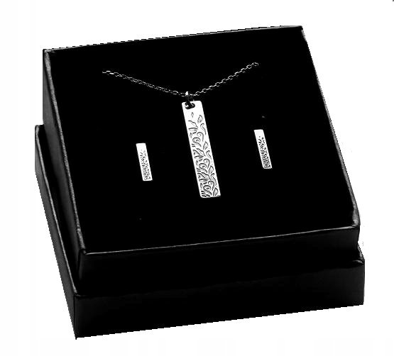 Komplet CELEBRYTKA blaszka srebro 925