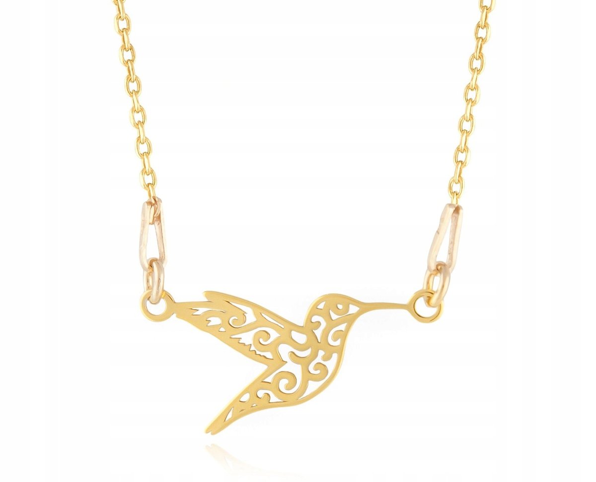 Naszyjnik gwiazd CELEBRYTKA KOLIBER ptak 925 40 cm