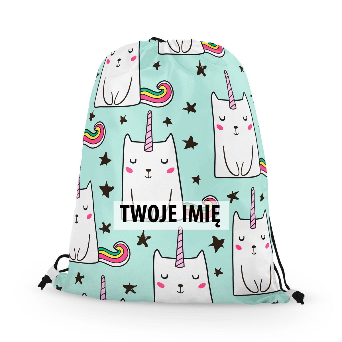 WORKO-PLECAK DZIECIĘCY z Twoim imieniem Koty-jednorożce 132