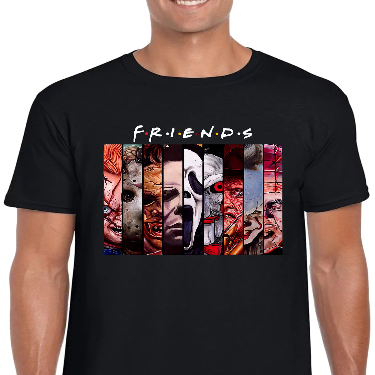 FRIENDS Koszulka Halloween HORROR L CZARNA 3320