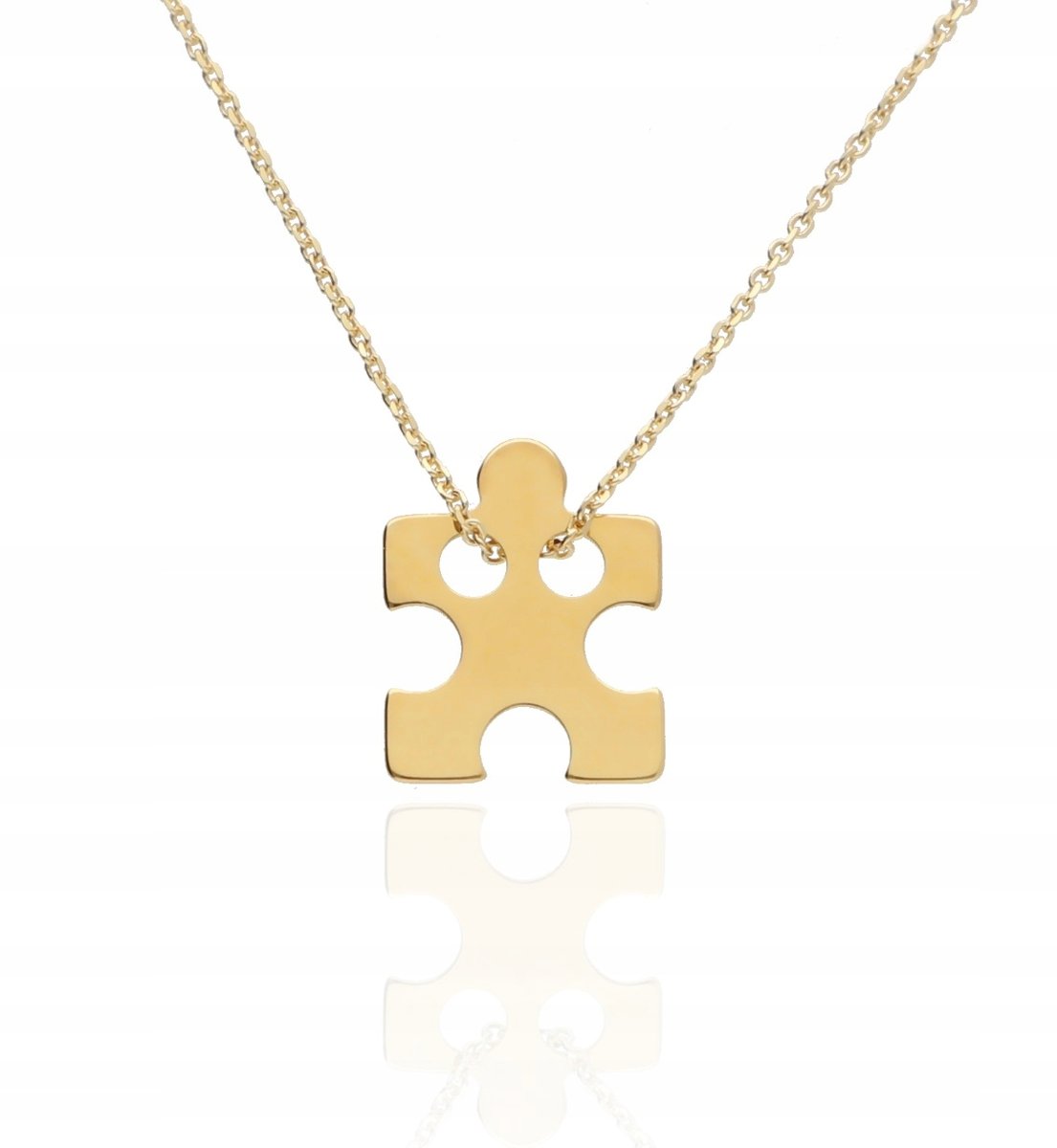 Puzzel puzelek naszyjnik puzel pozłacany celebrytka srebro 925 50 cm