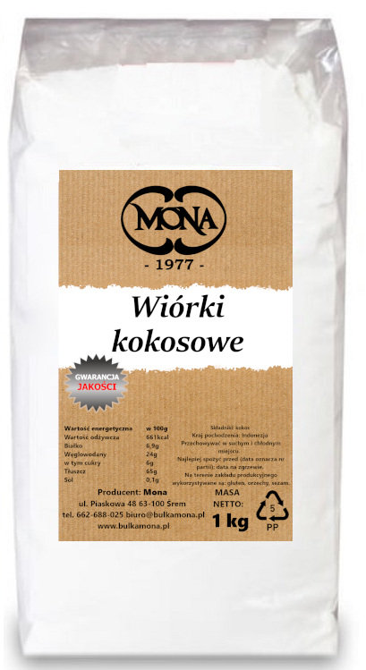 Wiórki kokosowe naturalne MONA 1kg