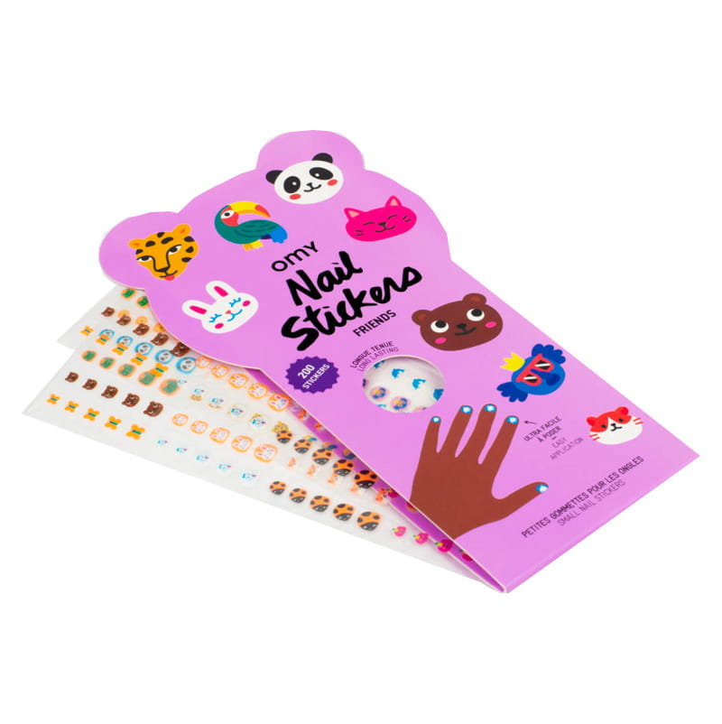 Naklejki na paznokcie dla dzieci Friends 200 sztuk, OMY