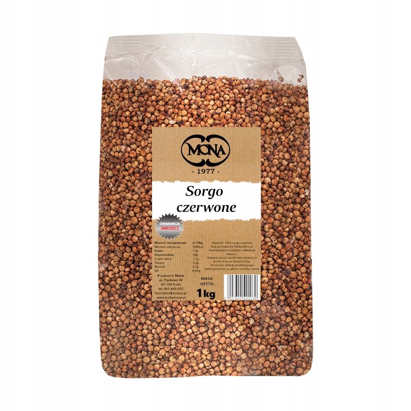 Sorgo czerwone ziarno MONA 1kg, PREMIUM