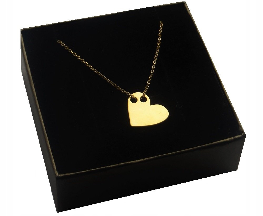 Naszyjnik serduszko CELEBRYTKA srebro 925 złocone