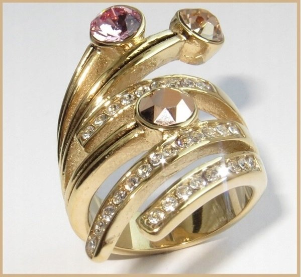 Pierścionek Swarovski 316L CITY GIRL 11 12