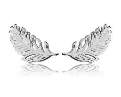 KOLCZYKI GWIAZD CELEBRYTKI SKRZYDŁA PIÓRKA SREBRO