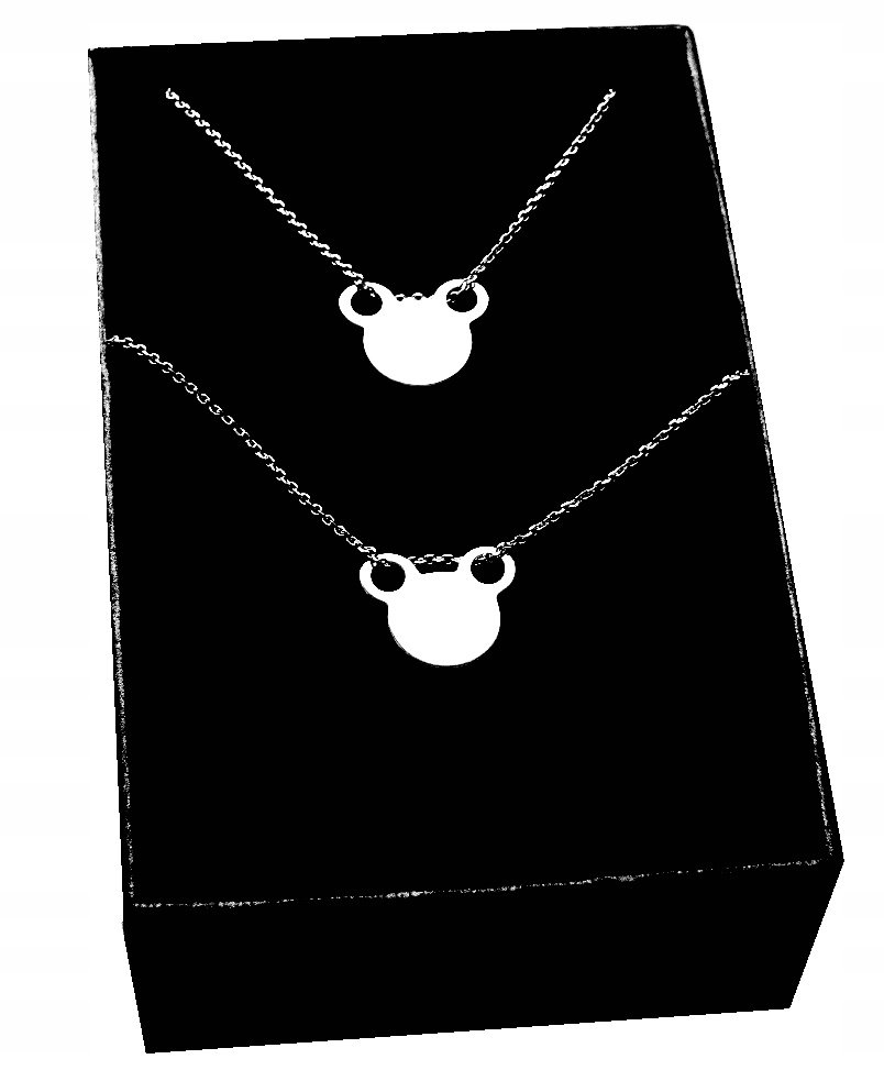 Komplet myszka miki Mickey srebro 925