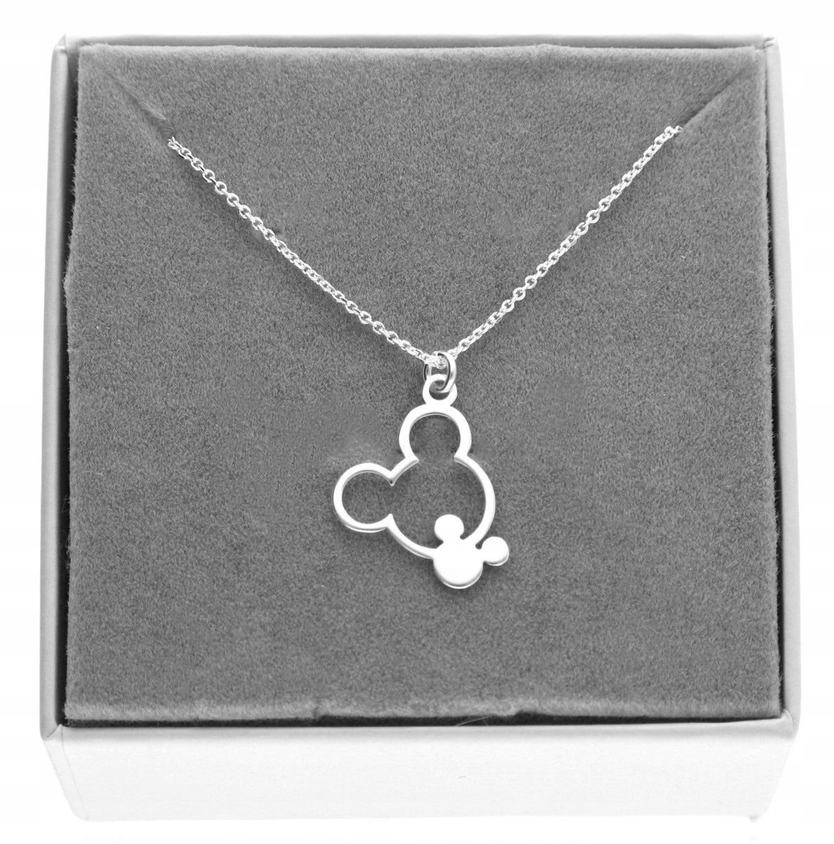 Naszyjnik łańcuszek celebrytka Myszka Mickey z myszką srebro 925 50 cm