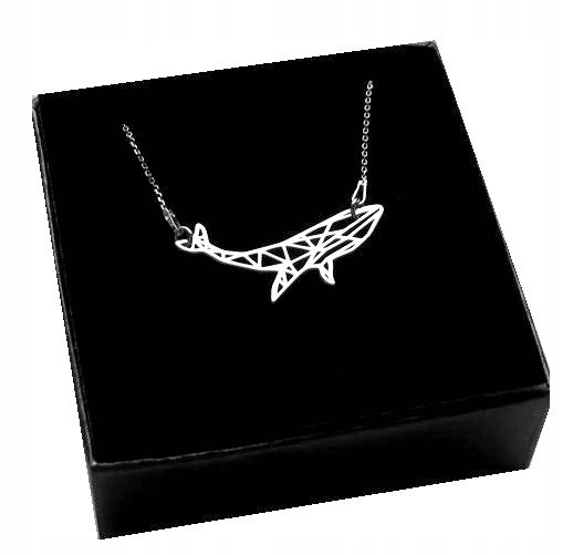 Naszyjnik WIELORYB ORIGAMI CELEBRYTKA srebro 925