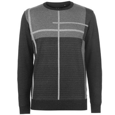 Pierre Cardin sweter męski dzianinowy węgiel drzewny, Rozmiar S