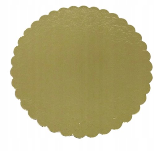 Podkład Pod Tort Złoty Gruby Okrągły Karbowany 24 cm