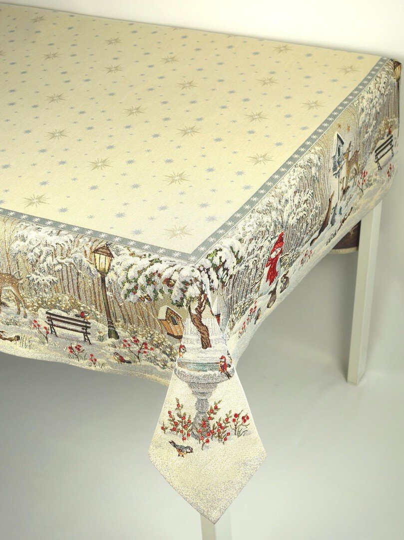 Obrus gobelinowy 280x140 cm Marion SW235 świąteczny
